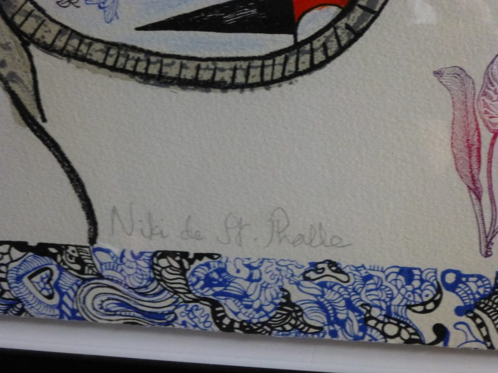 Signature de l'artiste Niki de Saint Phalle.
