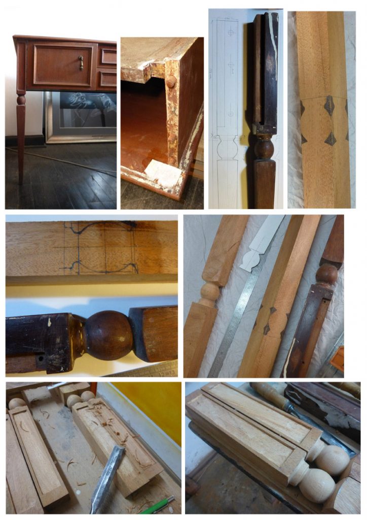 Une restauration et modification d'une table console.