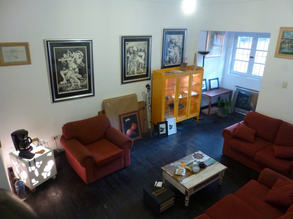 Une vue de l'entrée de mon atelier à Lima.